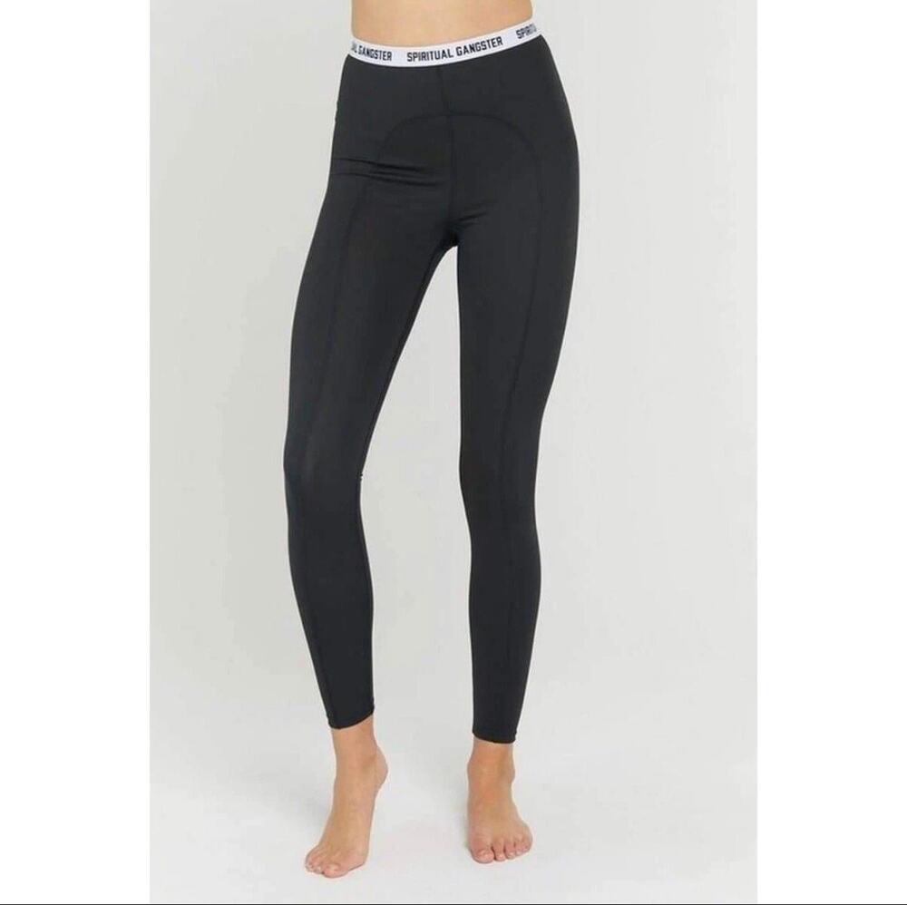 Spiritual Gangster SG Black Saya Tight Logo Waist Band Leggings
